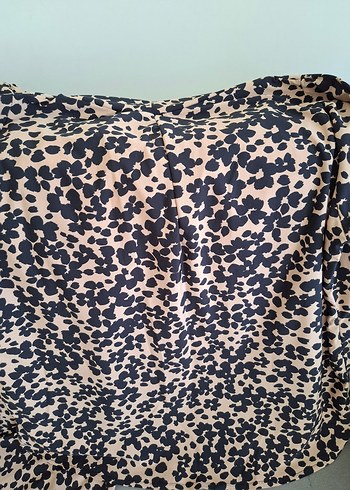 xl Beden Kahverengi Leopar pijama takımı