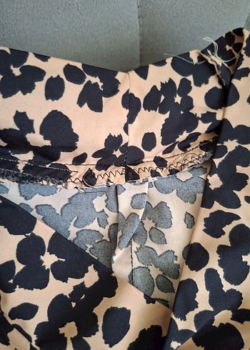 xl Beden kahverengi Renk Kahverengi Leopar pijama takımı