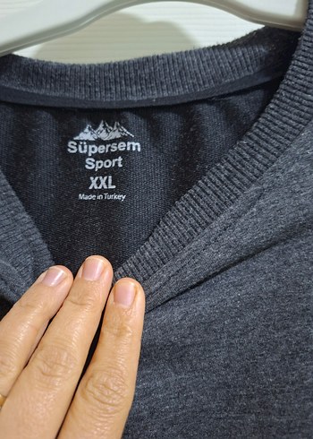 Gri Bisiklet Yaka Erkek Sweatshirt - Görsel 3