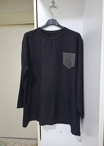 Kadın Siyah Uzun Kollu  Sweatshirt - Görsel 5