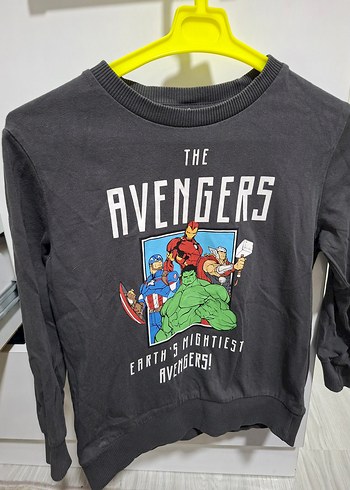 Erkek Çocuk Avengers Baskılı Sweatshirt - Görsel 3