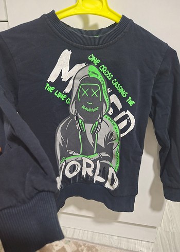 Erkek Çocuk Gri Baskılı Sweatshirt - Görsel 4