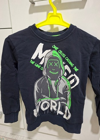 Erkek Çocuk Gri Baskılı Sweatshirt - Görsel 3