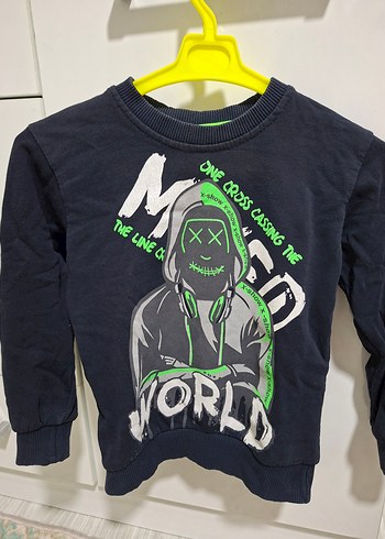 Erkek Çocuk Gri Baskılı Sweatshirt - Görsel 2