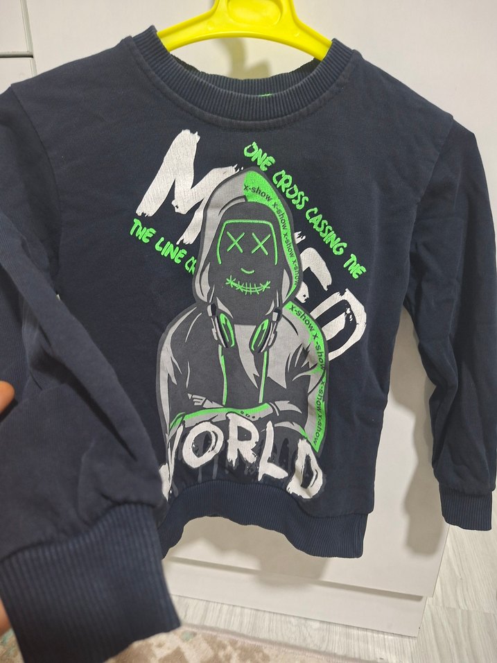 Erkek Çocuk Gri Baskılı Sweatshirt - Görsel 4