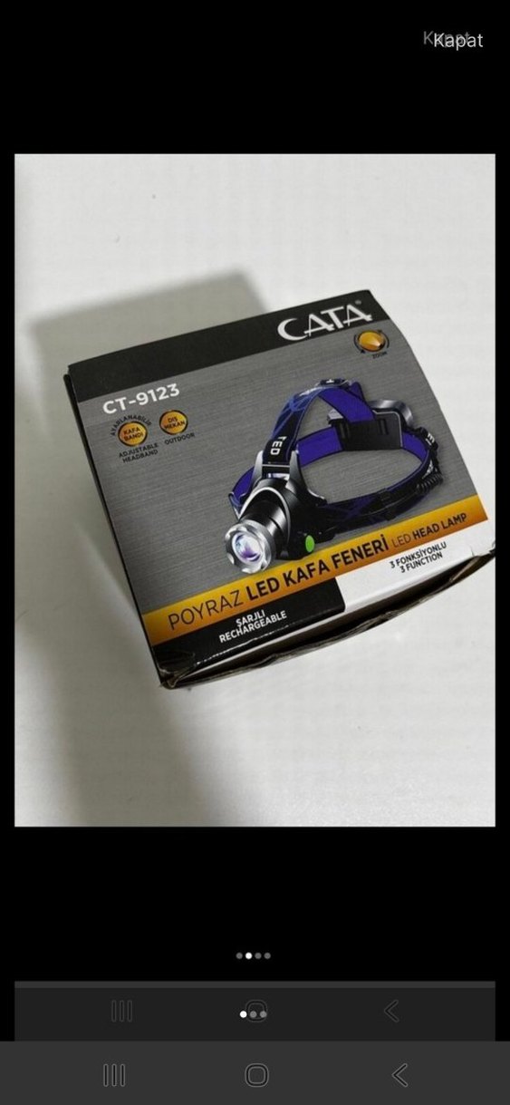 Poyraz LED Kafa Feneri CT-9123 Gri - Görsel 2