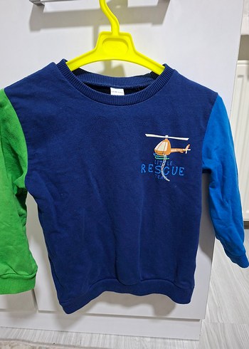 Mavi Erkek Çocuk Sweatshirt, Uzun Kollu, Baskılı - Görsel 4