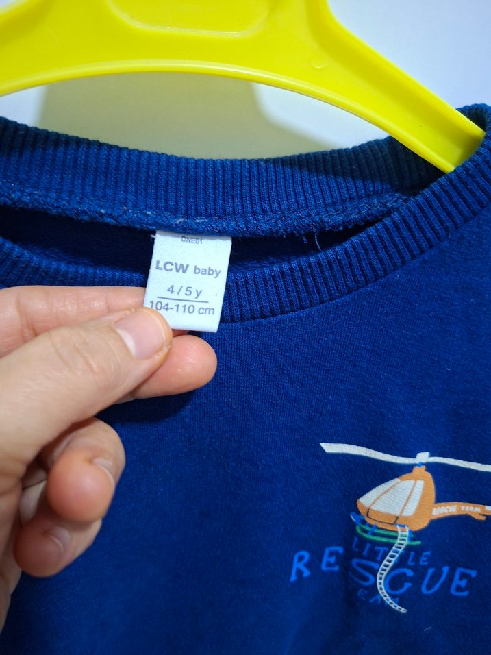 Mavi Erkek Çocuk Sweatshirt, Uzun Kollu, Baskılı - Görsel 2