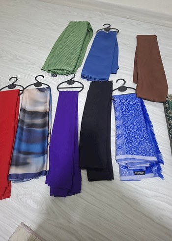 Kadın Çok Renkli İpek Görünümlü Şallar - Görsel 4