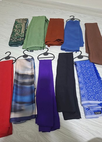 Kadın Çok Renkli İpek Görünümlü Şallar - Görsel 2