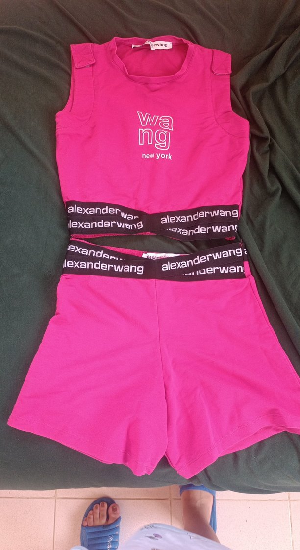 Alexander Wang Pembe Mini Spor Tulum - Görsel 3