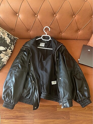 bershka deri ceket oversize