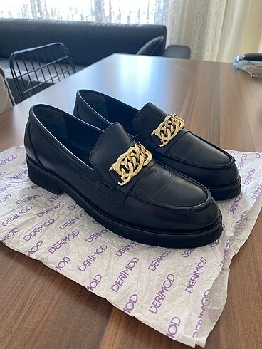 37 Beden siyah Renk Derimod kadın babet ayakkabı