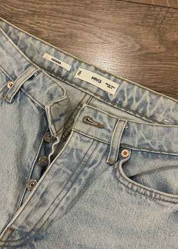 Buz mavisi bilek boy jean straight kesim - Görsel 2