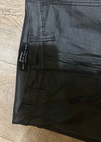 Siyah Deri Kemerli Skinny Pantolon mumlu pantolon - Görsel 3