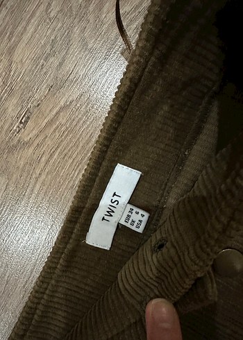 Twist Kahverengi Kadife etek - Görsel 2
