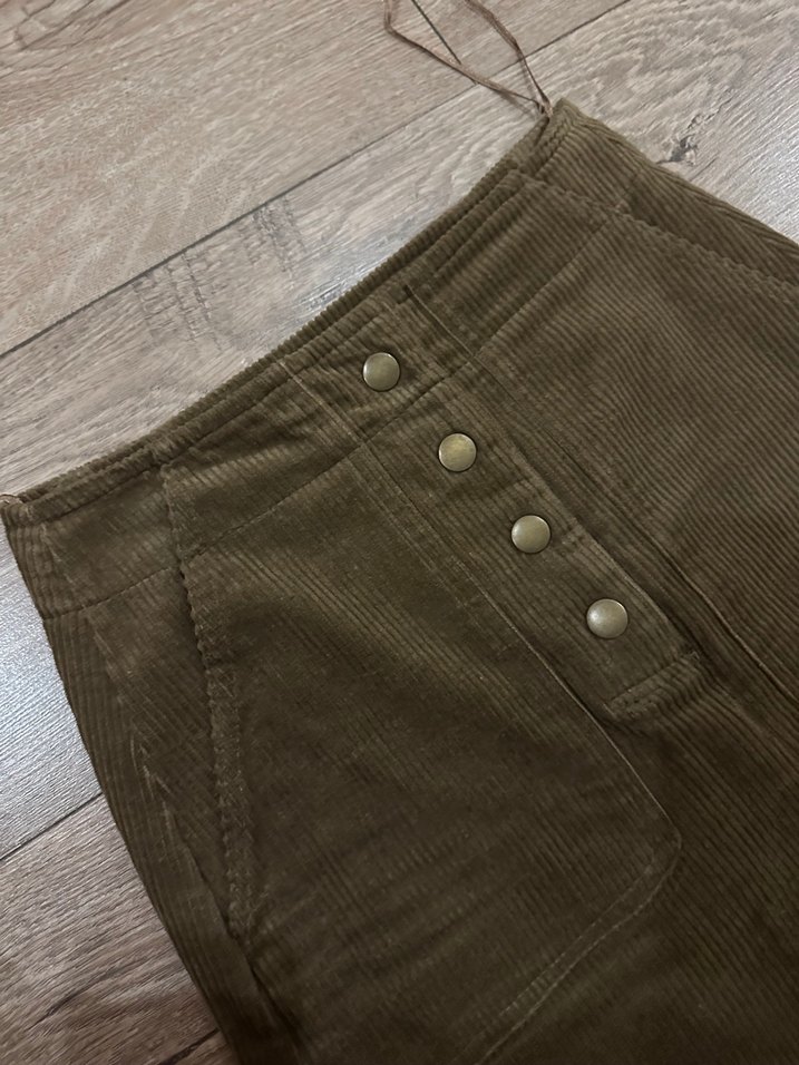 Twist Kahverengi Kadife etek - Görsel 3