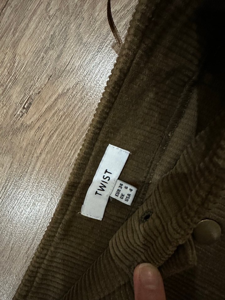 Twist Kahverengi Kadife etek - Görsel 2