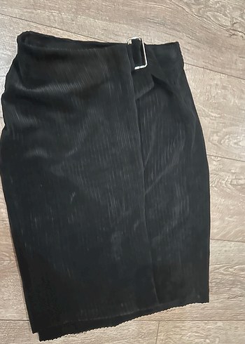 Siyah Kemerli Midi Etek - Görsel 2