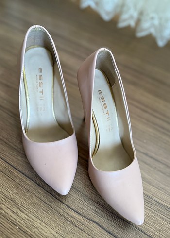 38 Beden ten rengi Renk Pudra renk Minimalist Stiletto Topuklu Kadın Ayakkabı