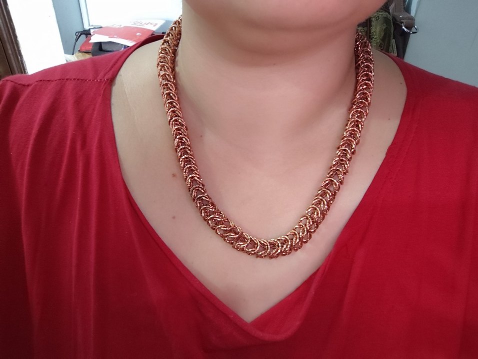 Saf bakır kolye ve bileklik - Görsel 2