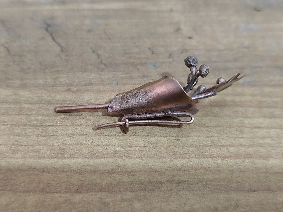 Bakır Çiçek Broş - Görsel 2