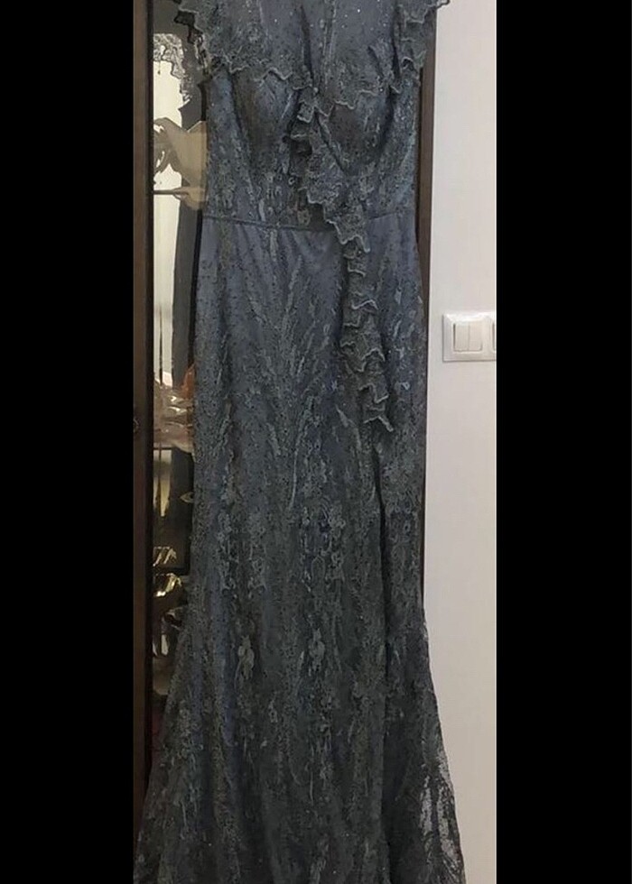 Abiye şık uzun elbise - Görsel 2