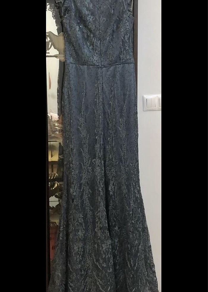 Abiye şık uzun elbise - Görsel 3