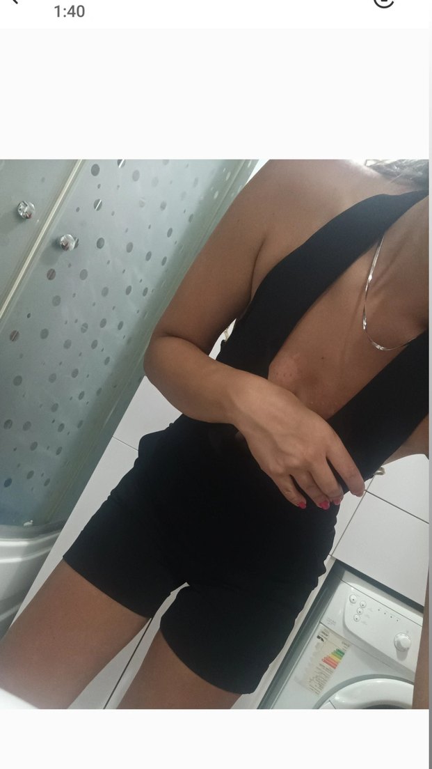 Siyah Deri Mini V Yaka Tulum - Görsel 2