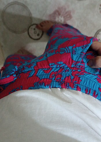 m Beden kırmızı Renk Rahat Kesim Kırmızı Batik Pamuk Pantolon