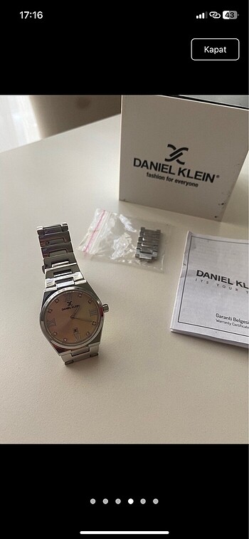 Beden gri Renk Daniel klein bayan saat