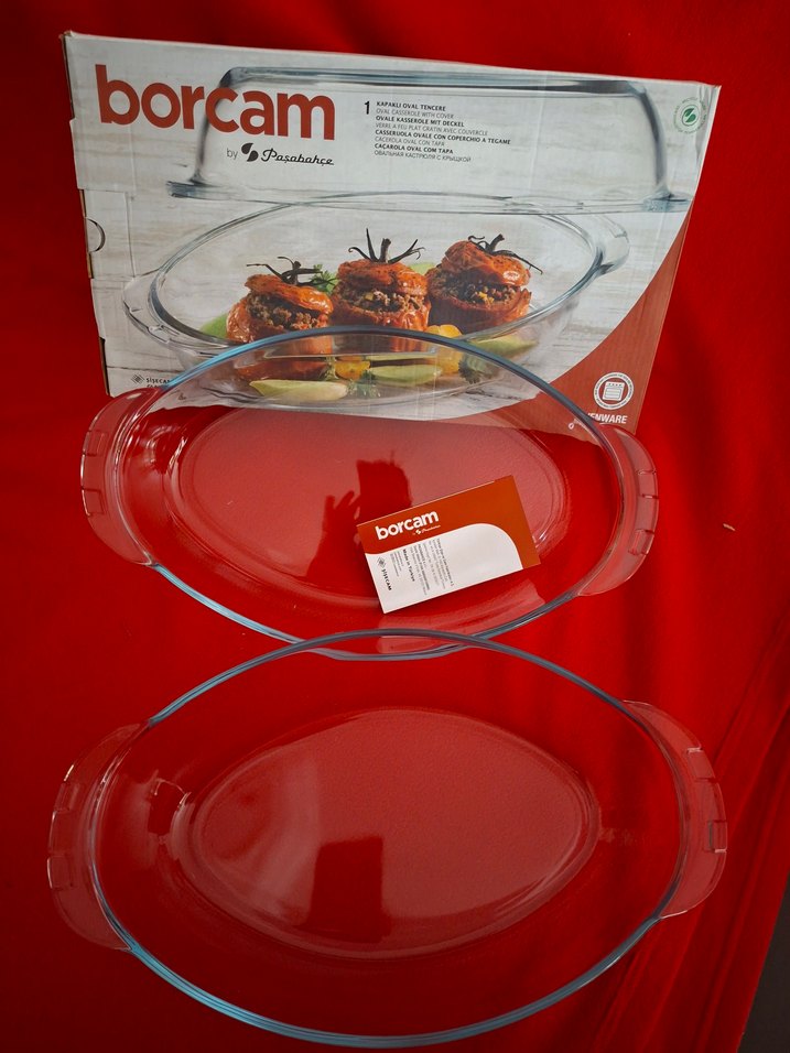 Borcam Kırmızı Kalp Şekilli Fırın Kabı - Görsel 3