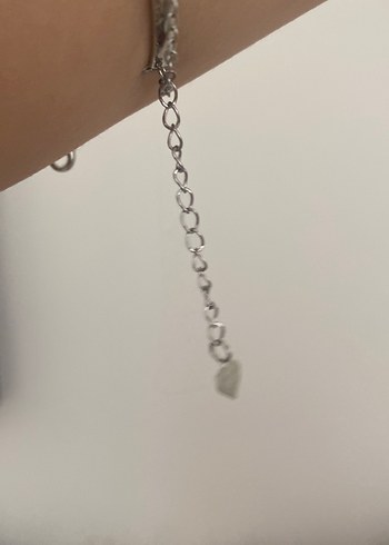 Diğer Minimalist Zincir Detaylı Beyaz Kadın Bileklik