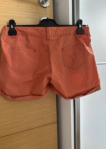s Beden Kemerli Kadın Mini Şort Kahverengi