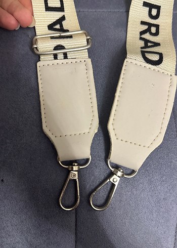 Bej Baskılı Deri Kadın Çanta Kayışı - Görsel 2