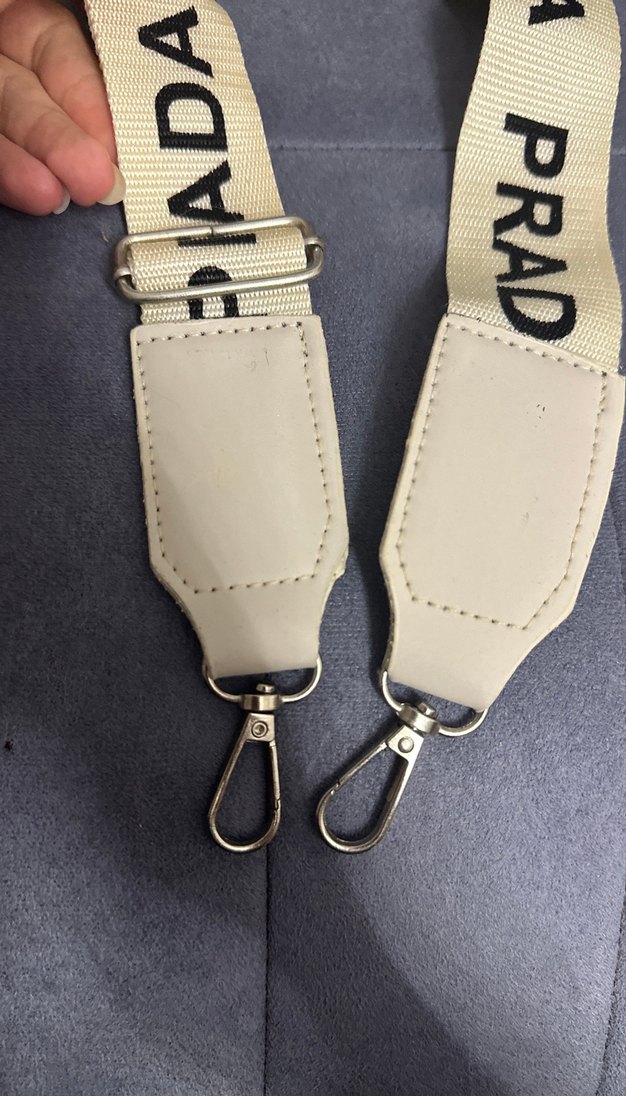 Bej Baskılı Deri Kadın Çanta Kayışı - Görsel 2