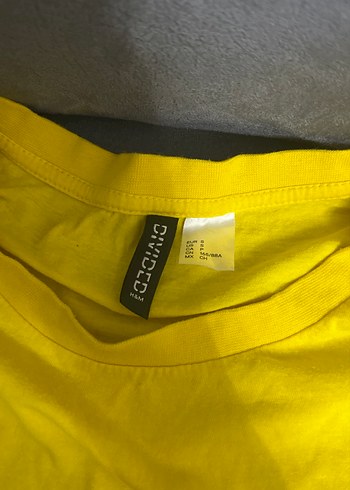 Sarı Kısa Kollu Kadın Tişört - Görsel 3