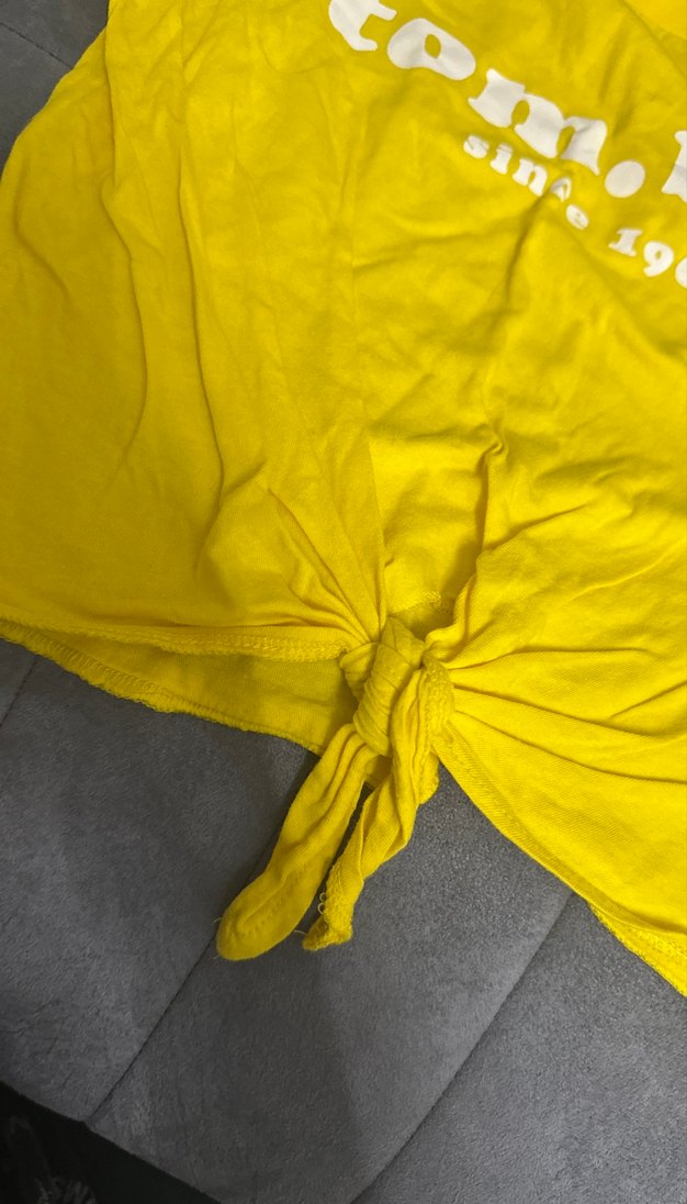 Sarı Kısa Kollu Kadın Tişört - Görsel 2