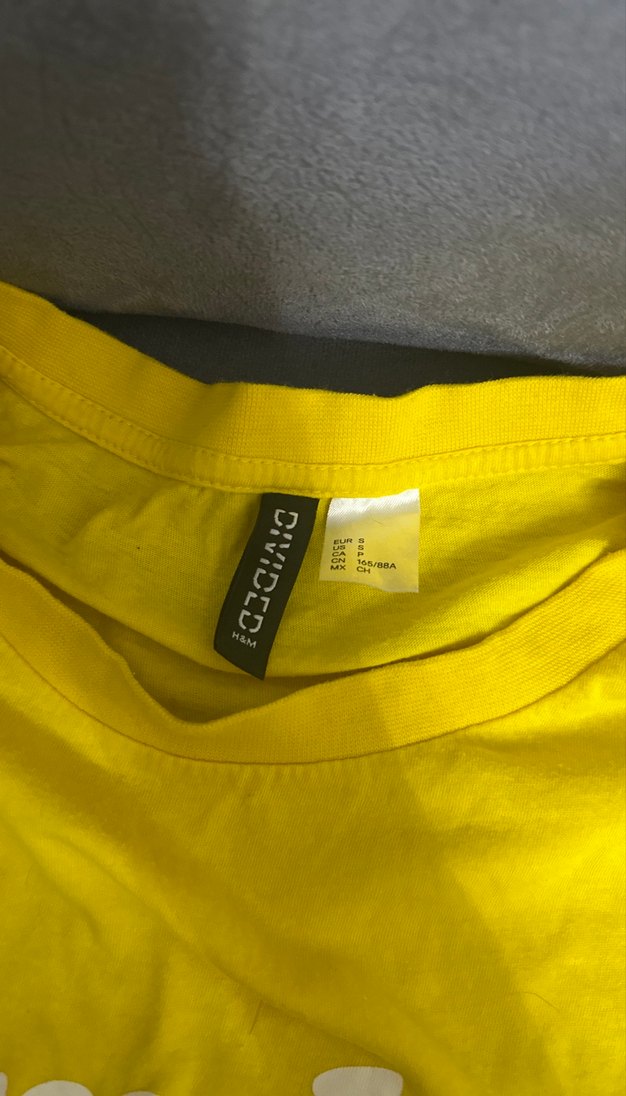 Sarı Kısa Kollu Kadın Tişört - Görsel 3