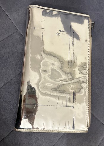 Altın Renkli Fermuarlı Kadın Portföy Çanta - Görsel 2