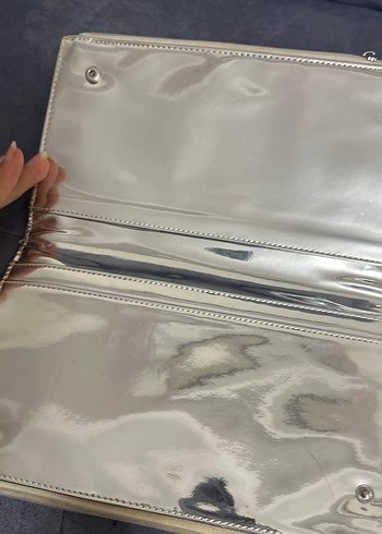 Altın Renkli Fermuarlı Kadın Portföy Çanta - Görsel 6