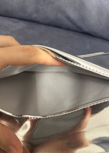 Altın Renkli Fermuarlı Kadın Portföy Çanta - Görsel 7