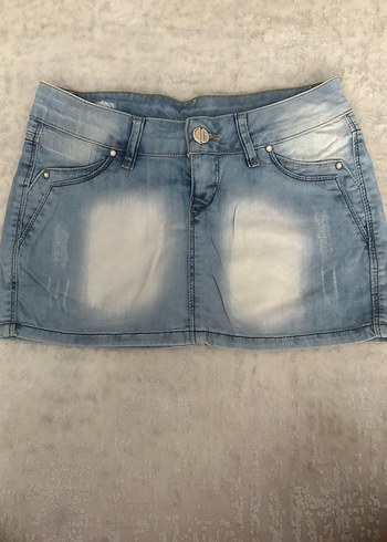 Mavi kot etek mavi mini etek Mavi Kısa Denim Mini Etek