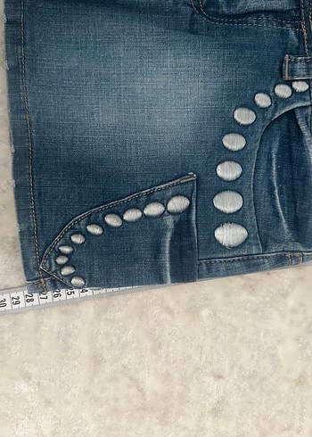 26 Beden mavi Renk Kot etek Denim Etek mini etek
