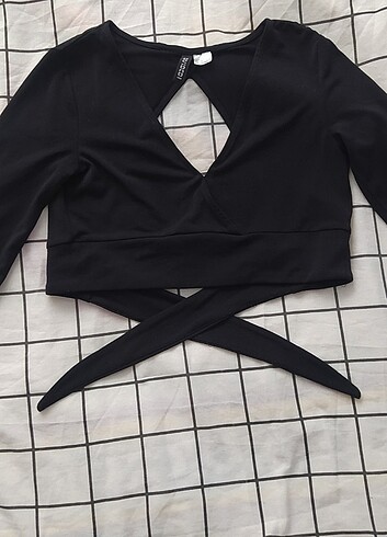H&M H&m sırt dekolteli bluz