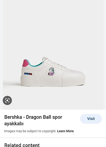 bershka dragon ball spor ayakkabı