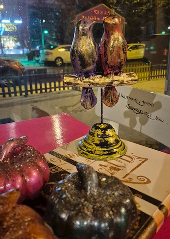 Tümüyle El Yapımı Renkli Kuş Figürlü Dekoratif Biblo - Görsel 3