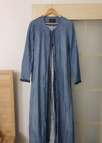 Uzun Denim Kadın yazlık pardesü