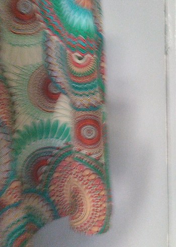 Bohem Çok Renkli İpek elbise - Görsel 3