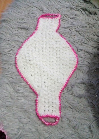 Pembe ve Kahverengi El Yapımı Banyo lifi - Görsel 4